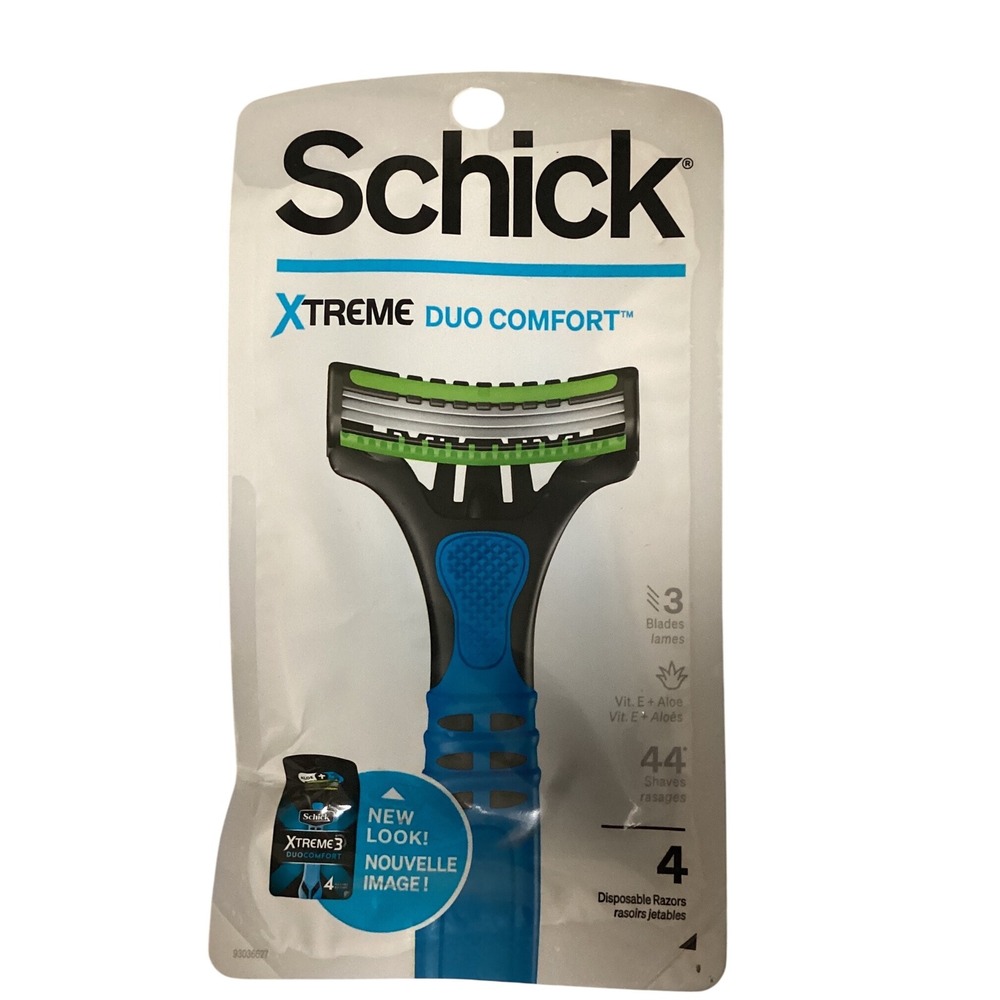 Schick Xtreme Duo Comfort Disposable Razors 3‎ Blades, 4 Razors